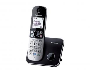 Telefonas Panasonic KX-TG6811, LCD ekranas, skambintojo ID, garsiakalbis, juodas