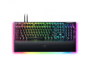 Klaviatūra Razer Mechanical Gaming Keyboard BlackWidow V4 Pro RGB LED light, US, Wired, Black, Yellow Switches, Numeric keypad