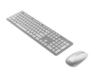 Klaviatūra+pelė Asus W5000 Keyboard and Mouse Set Wireless Mouse included RU White 460 g