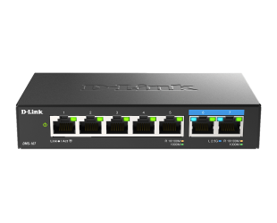 Komutatorius D-Link 7-Port Multi-Gigabit Unmanaged Switch DMS-107/E Unmanaged, Desktop