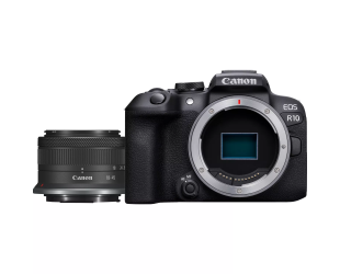 Fotoaparatas Canon D.CAM EOS R10 RF-S 18-45 IS STM EU26 Megapixel 24.2 MP, Image stabilizer, ISO 32000, Wi-Fi, Video recording, Manual, CMOS, Black