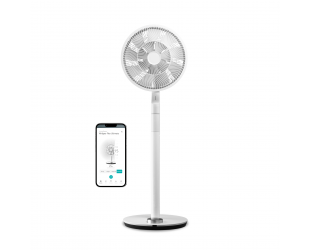 Ventiliatorius su stovu Duux Fan Whisper Flex Ultimate Smart Diameter 34 cm, White, Number of speeds 30, 3-26 W, Oscillation