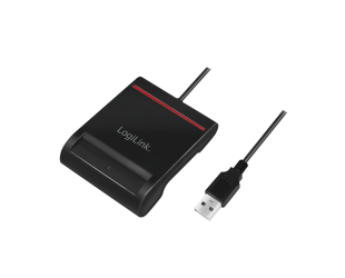 Kortelių skaitytuvas Logilink USB 2.0 card reader, skirta smart ID CR0047 Black