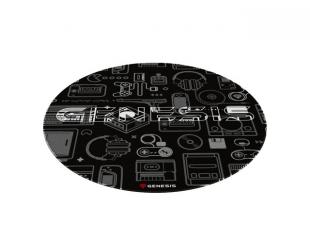 Apsauginis kilimas GENESIS Tellur 300 Round Gear Protective Floor Mat, 100cm, Black