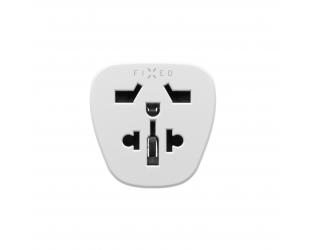 Adapteris Power, CEE 7/7, Type A, B, C, G, I, J, L, N, E, F, baltas.