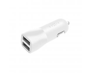 Automobilinis įkroviklis Fixed Car Charger Dual White, 15 W