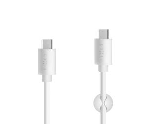 Kabelis FIXED Cable USB-C/USB-C, White