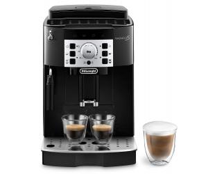 Kavos aparatas Delonghi ECAM22.115.B Magnifica S, 15 barų pompos slėgis, integruotas pieno putų plakiklis, automatinis, 1450 W, juodas.