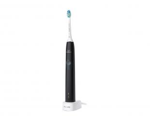 Elektrinis dantų šepetėlis Philips HX6800/44 Sonicare ProtectiveClean 4300, įkraunamas, su slėgio jutikliu, suaugusiems, juodas/pilkas