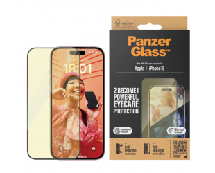 Apsauginis stiklas PanzerGlass Apple iPhone 15 Juodas Permatomas