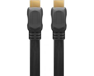 Kabelis Goobay 61279 High Speed HDMI FLAT-cable with Ethernet, Gold Plated, 2m