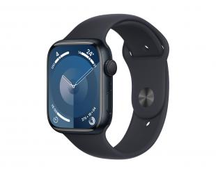 Išmanusis laikrodis Apple Series 9 (GPS) Smart watch 100% recycled aluminium Midnight 45 mm Apple Pay GPS/GLONASS/Galileo/BeiDou/QZSS receiver Water-
