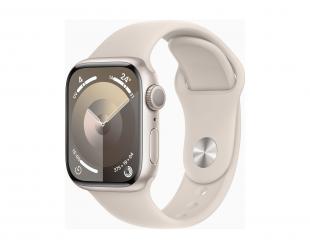 Išmanusis laikrodis Apple Series 9 (GPS) Smart watch 100% recycled aluminium Starlight 41 mm Apple Pay GPS/GLONASS/Galileo/BeiDou/QZSS receiver Water