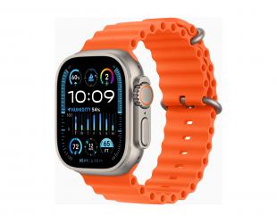 Išmanusis laikrodis Apple Watch Ultra 2 GPS + Cellular, 49mm Titanium Case with Orange Ocean Band Apple Ultra 2 Smart watch 4G Aerospace-grade titani