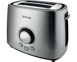 Skrudintuvas Gorenje Toaster T1000E Power 1000 W Number of slots 2 Housing material Metal Stainless Steel