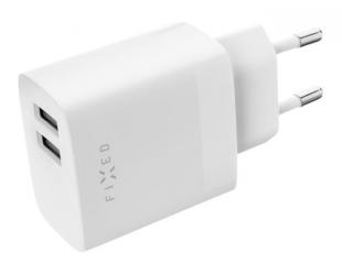 Įkroviklis FIXED Dual USB Travel Charger 17W, White | Fixed