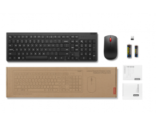 Klaviatūra+pelė Lenovo Essential Wireless Combo Keyboard and Mouse Gen2 Keyboard and Mouse Set 2.4 GHz LT Black