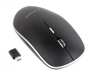 Pelė Gembird Silent Optical Mouse MUSW-4BSC-01 Wireless USB-C Black