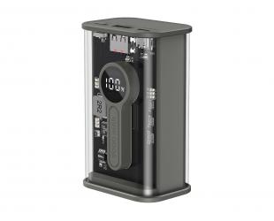 Išorinė baterija (power bank) Gembird PB09-TQC3-01 Transparent QC3.0 Quick Charging Power Bank 9000 mAh Black