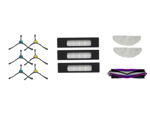 Priedų rinkinys Midea | Spare Parts Kit: 6x Side Brush, 1x Main Brush, 3x HEPA Filter, 2x Mopping Cloth skirta M7Pro/S8+