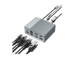 Jungčių stotelė Hyper HyperDrive GEN2 12-in-1 USB-C Docking Station Ethernet LAN (RJ-45) ports 1 HDMI ports quantity 2
