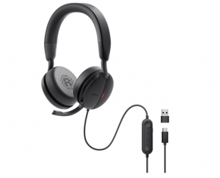 Ausinės Dell Pro Wired On-Ear Headset WH5024 Built-in microphone ANC USB Type-A Black