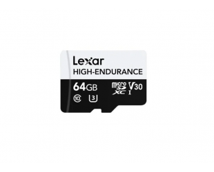 Atminties kortelė Lexar Flash Memory Card High-Endurance 64GB microSDHC Flash memory class UHS-I