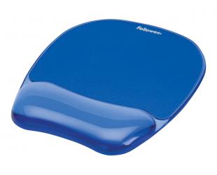 Pelės kilimėlis Fellowes Fellowes Gel Mouse pad with wrist pillow Crystal 23 cmx20.2 cmx3.2 cm Blue