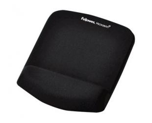 Pelės kilimėlis Fellowes Fellowes PlushTouch Mouse pad with wrist pillow 23.81 cmx18.42 cmx2.54 cm Textile, FoamFusion Black