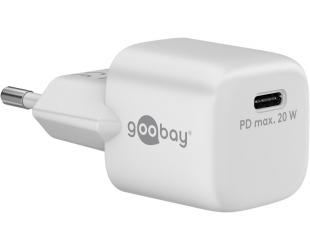 Įkroviklis Goobay | USB-C PD GaN Fast Charger Nano (20 W), White