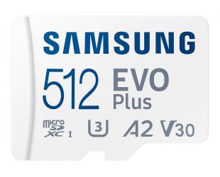 Atminties kortelė Samsung EVO Plus Flash memory card 512GB microSDXC UHS-I Memory Card Speed Class A2 / Video Class V30 / UHS-I U3 / Class10