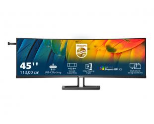 Monitorius Philips Philips | 45B1U6900C | 45 in | VA | Dual Quad HD 5120x1440 at 75 Hz | 450 cd/m² | 2xHDMI, DisplayPort, USB-C | 100 Watt | Height, s