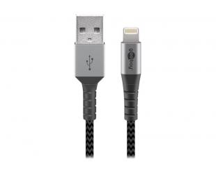 Kabelis Goobay Apple Lightning 2 m Pilka Juoda