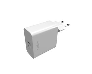 Įkroviklis Fixed Dual USB-C Mains Charger, PD support, 65W