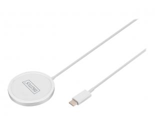 Belaidis įkroviklis Digitus | Charging Pad | Wireless charging pad | USB-C plug | White | White