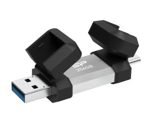 USB raktas Silicon Power Dual USB Drive Mobile C51 256GB USB Type-A and USB Type-C Silver