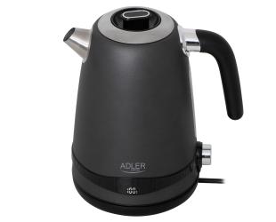 Virdulys Adler Kettle AD 1295g SS Electric 2200 W 1.7 L Stainless Steel 360° rotational base Grey
