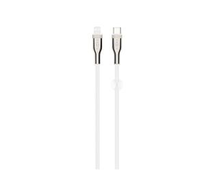 Kabelis FIXED Braided Cable USB-C/Lightning, 1,2m, White