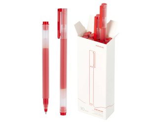 Rašiklis Xiaomi High-capacity Gel Pen, 10 vnt., raudonas