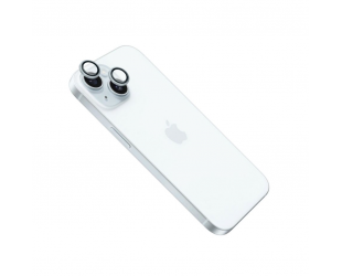 Apsauginis lęšis FIXED Apple iPhone 16 16 Plus Grūdintas stiklas aliuminio rėmas Skaidrus Mėlynas