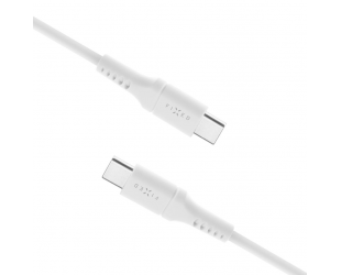 Kabelis USB-C/USB-C Fixed FIXDLS-CC2-WH 2m 60W skystas silikonas