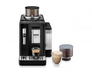 Kavos aparatas Delonghi EXAM 440.35.B RIVELIA, 19 barų pompos slėgis, integruotas pieno putų plakiklis, automatinis, 1450 W, juodas onikso.
