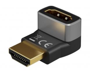 Adapteris HDMI Goobay 72009 90° Horizontalus Juoda Sidabrinė