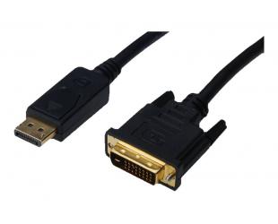 Skaitmeninis kabelis Digitus 24+1 pin DVI Male 20 pin DisplayPort Male Juodas 2 m