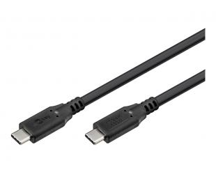 Kabelis Goobay USB-C™, USB 3.2, 100 W, 10 Gbit/s, Power Delivery, 0.5 m, juodas