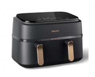 Karšto oro gruzdintuvė Philips NA352/00, 2750 W galia, 9 L talpa, Rapid Air technologija, anglies pilka/varinė