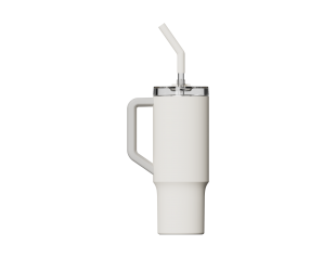 Puodelis Xiaomi Straw Mug 1 L Balta