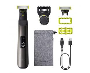 Plaukų kirpimo mašinėlė Philips QP6552/15 OneBlade Pro 360, belaidė, šlapias ir sausas, 20 ilgio nustatymų, chrominė