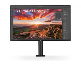 Monitorius LG UltraFine Ergo 32UN880K-B, IPS, 4K UHD, 3840x2160, 60 Hz, 350 cd/m², 2xHDMI, DisplayPort, USB-C, aukščio reguliavimas, pasukimas, garsiakalbiai
