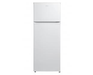 Šaldytuvas Midea MDRT294FGE01, laisvai pastatomas, 143 cm, viršutinis šaldiklis, šaldytuvo talpa 163 litrai, šaldiklio talpa 41 litras, klasė E, baltas